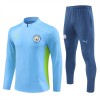 Manchester City Sweat d'Entraînement Quarter-Zip 2024-25 Bleue Pour Homme